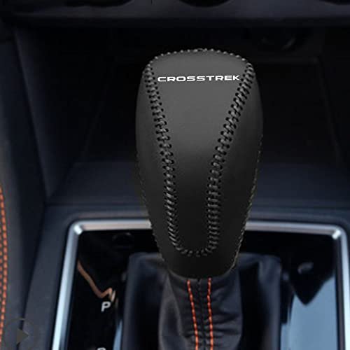 BOYOUS 1pc Auto Car Gear Shift Handle Knob Cover Shift Lever PU Leather Protective Interior Accessories for Subaru Crosstrek 2018